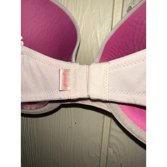 Victoria's Secret PINK Bra 34DD Wear Everywhere Push-up Padded Underwire Tan - Picture 5 of 7
